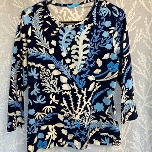 J McLaughlin M Coral Nylon Blouse